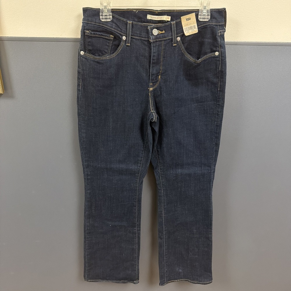 Levi's Women Bootcut Mid Rise‎ Zip Fly Stretch Jeans  Size 10S  Dark Blue NWT